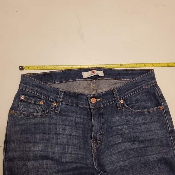 Levi's 529 Womens Jeans sz 8 Curvy BootCut Mid Rise Dark Wash Denim Pant - Picture 9 of 11